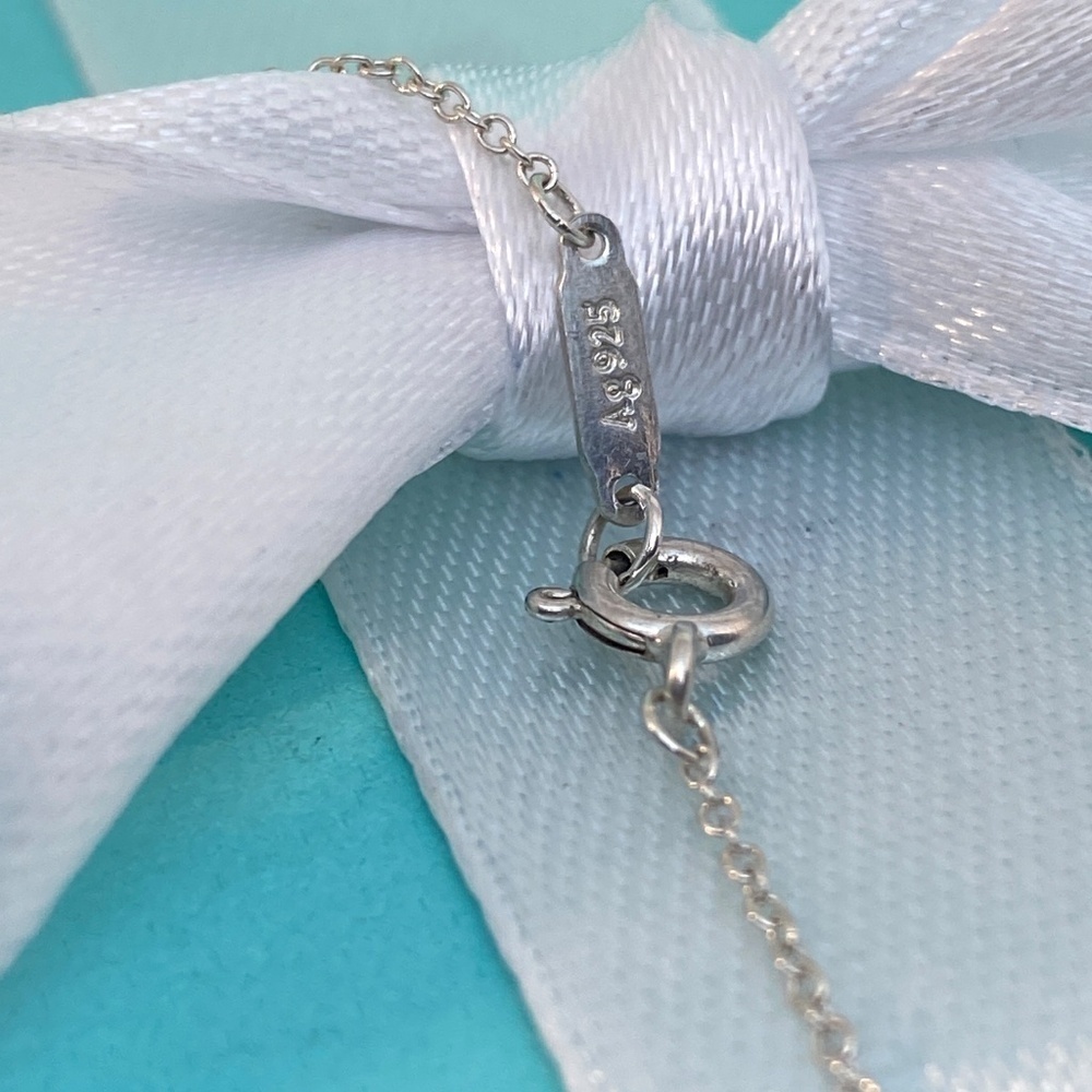 Tiffany & Co Atlas Circle Necklace Sterling Silver 925 16” Retired w/ Box nice - Picture 7 of 9